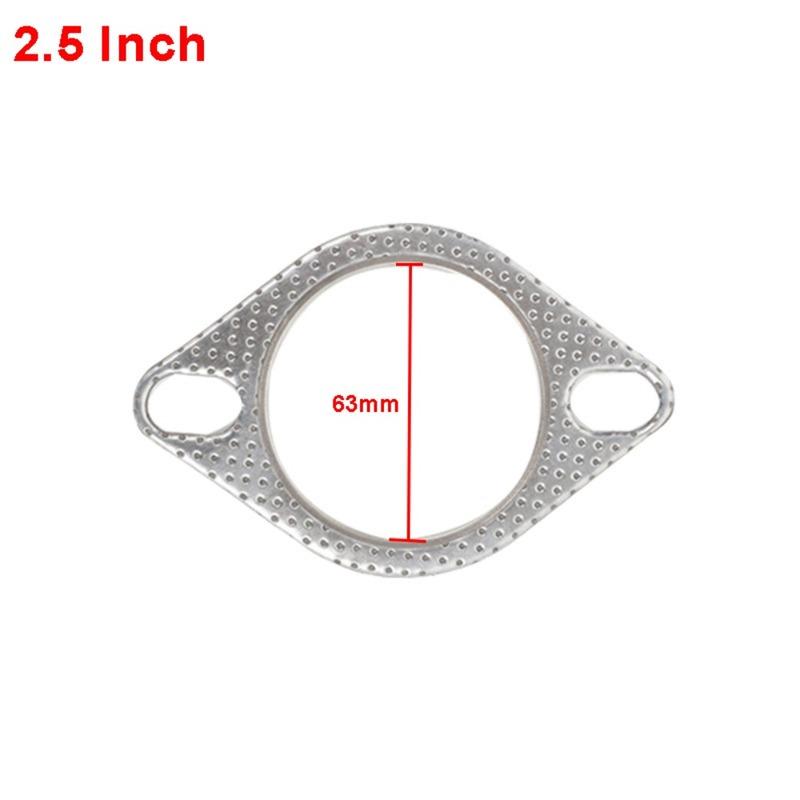 2pcs Universal Ultra Seal Car Exhaust Gasket Two Holes 2/2.5/3 Inch Exhaust Flange Gasket Muffler