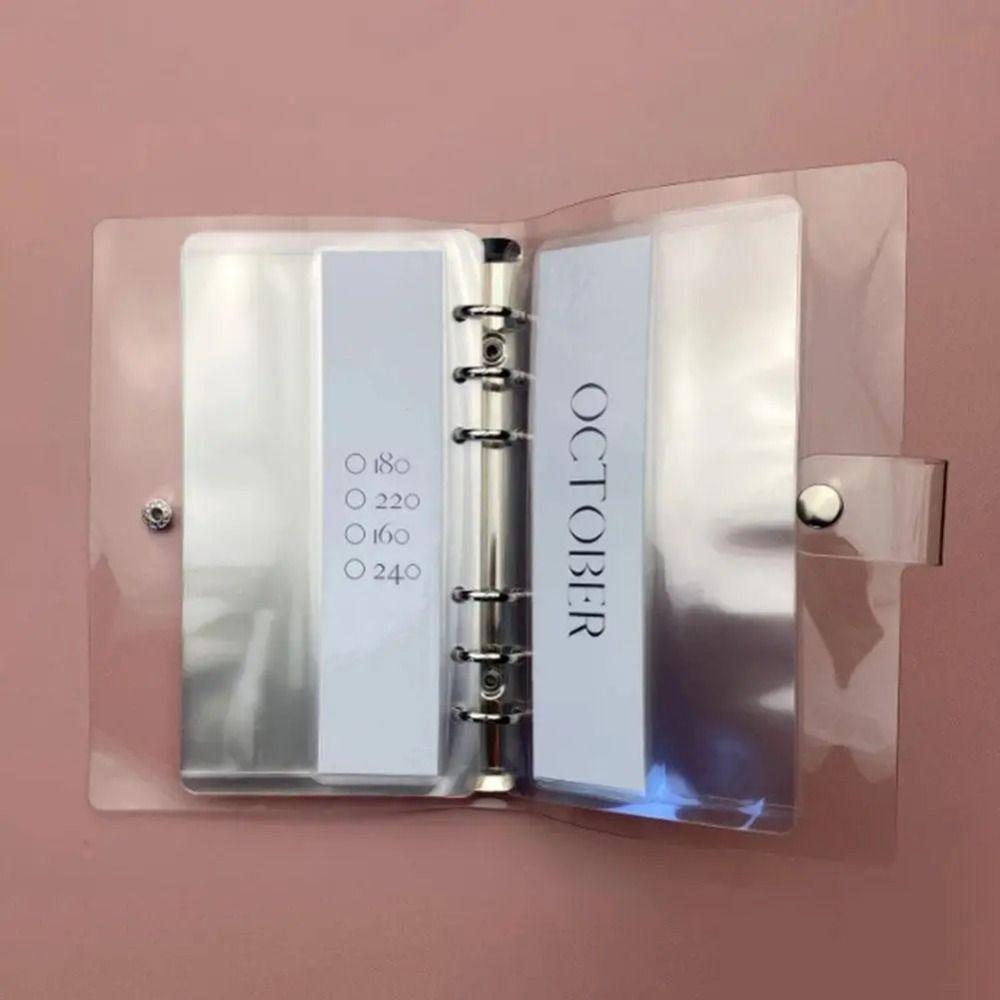 2.5K/5K/10K Savings Challenge Binder Creative Cash Savings Binder PVC Envelope  Budget Planner
