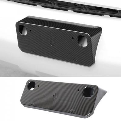 Carbon Fiber Front License Plate Mount Bracket Holder Base Cover for 4Runner 10+
