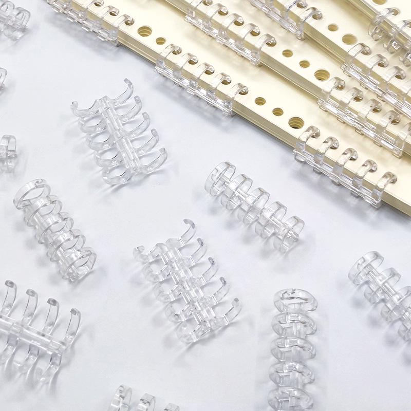 Large Transparent 5-Hole Binder Rings for DIY Loose Leaf Binding