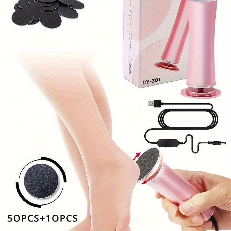 

Electric Foot File with 50 Easily Replaceable Heads (2026 Model) 50+10 pieces розовый