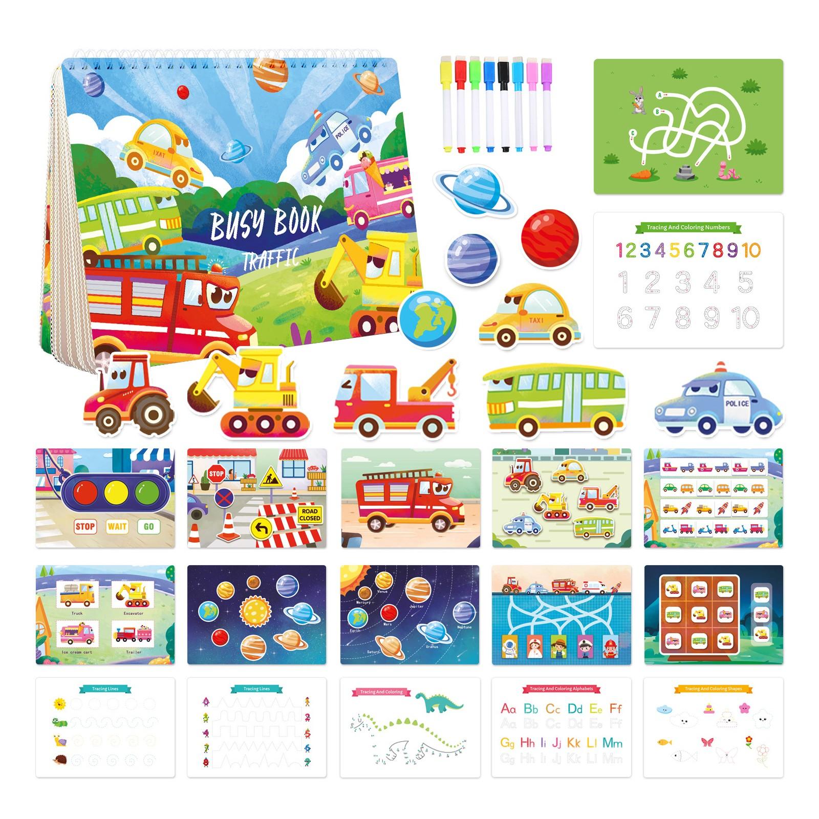 

Детские развивающие книги - развивающие книги для дошкольников, новейшие развивающие книги на тему дорожного движения, игрушки для сенсорного развития и путешествий в подарок 1 мл