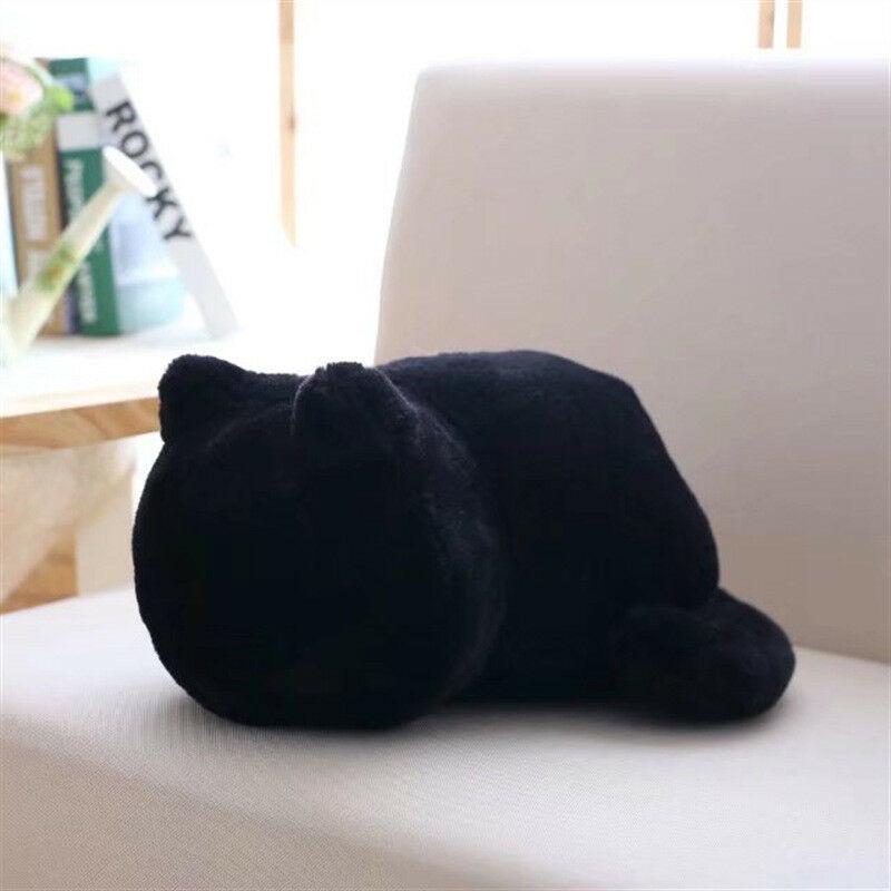 

1pc Cartoon Kawaii Cat Plush Cushions Pillow Back Shadow Cat Animal Gifts Toys чорний