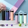 Stainless Steel Insulated Water Cup, Large Capacity, Portable Outdoor Design, Solid Color.
