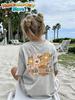 Boho Wildflower Happiness Blooms from Within Girls T-Shirt Summer Kids Short Sleeve Streetwear Casual Round Neck Girls Clothes