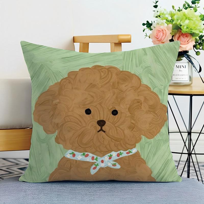 

Милая картина Щенок Принт Декоративная наволочка Спальня Гостиная Квадратная подушка Наволочка 40x40cm