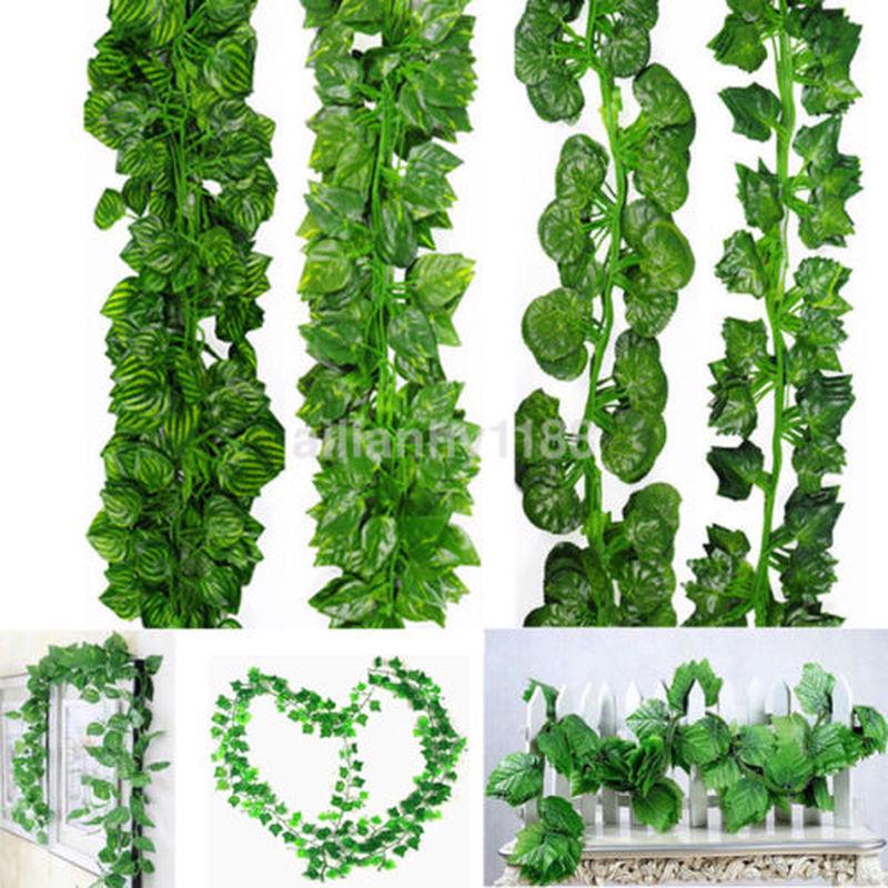 200cm Ivy Leaf Garland Green Plant Plastic Vine Foliage Home Garden Decoration 200cm Ivy Leaf Garland Green Plant Plastic Vine Foliage Home Garden Decoration