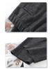 Women's Gray Woolen High-Waist Scimitar Pants - 2024 Autumn/Winter Collection