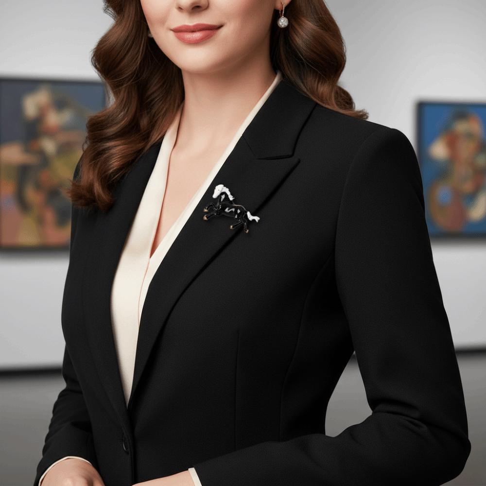 Rhinestone Horse Brooches Lapel Pins Brooch Pins New Running Horse Brooch  Jewelry Accessories