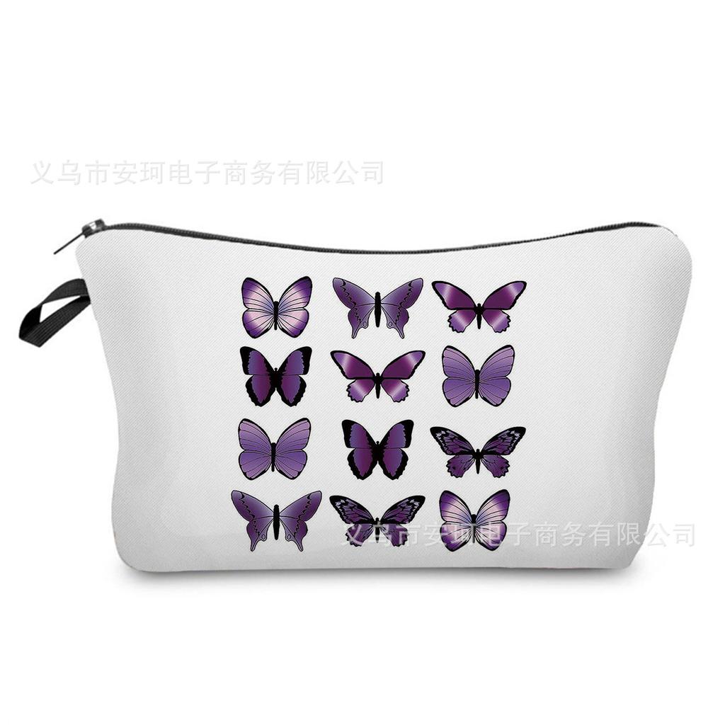 Women Flower Print Cosmetic Bag Toiletries Organize Travel Storage Case 6662