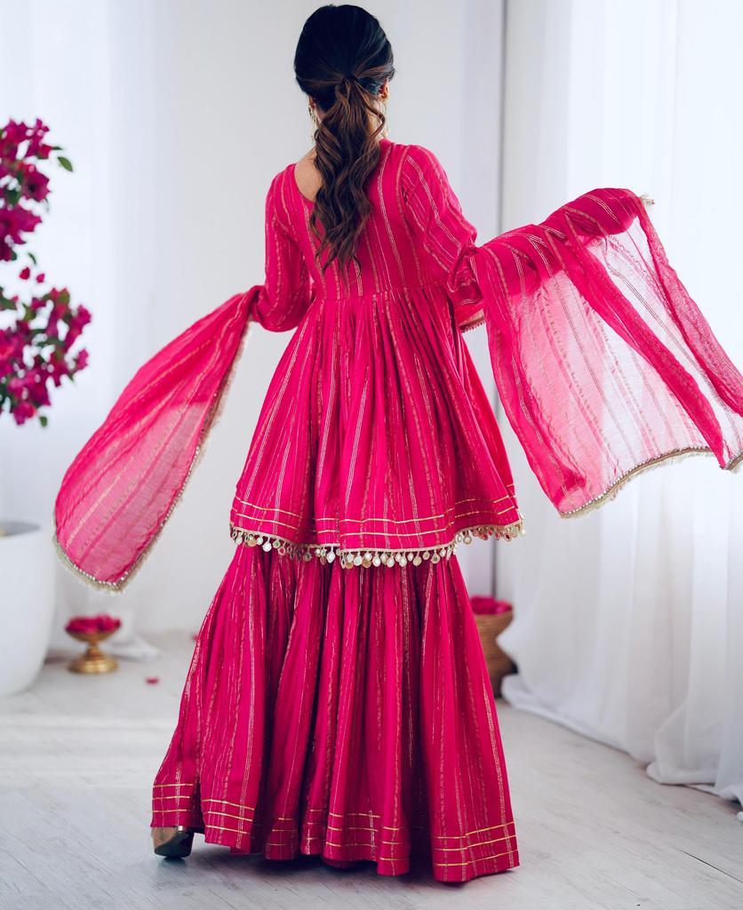 Ready To Wear Salwar Kameez Indian Bollywood Party Wear Designer Sharara Set Wedding Wear