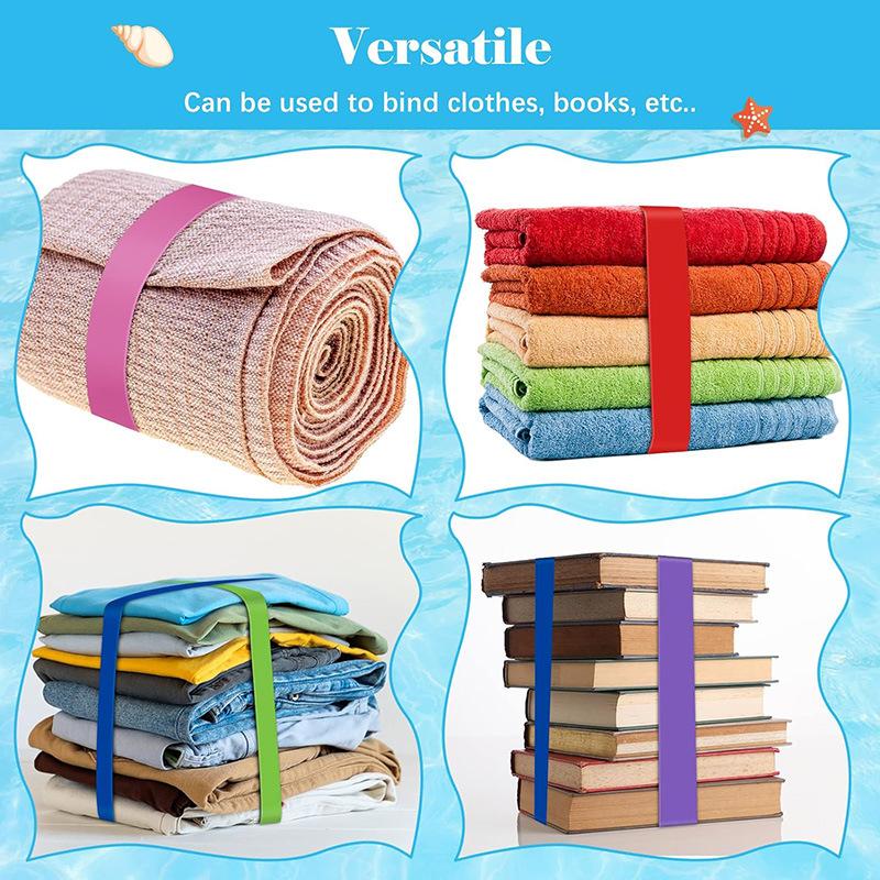 Factory direct sale beach chair towel fixing strap beach towel towel elastic elastic strap blue