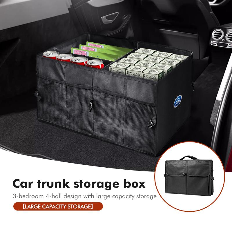 Car Trunk Organizer Box Large Capacity Multiuse Tools Storage For Ford Focus Mk2 Mk3 Mk4 Fiesta Ranger Mondeo S-MAX Kuga