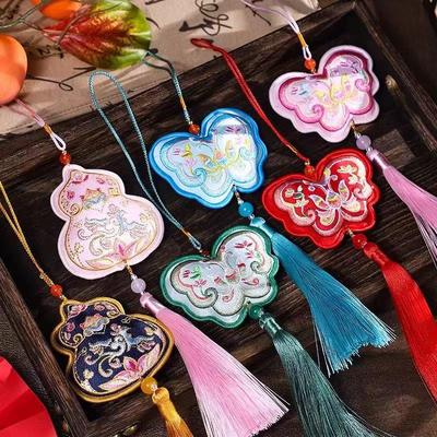 Dragon Boat Festival Embroidered Koi Fish & Butterfly Sachet Pendant - Hanfu Accessories & Ornaments