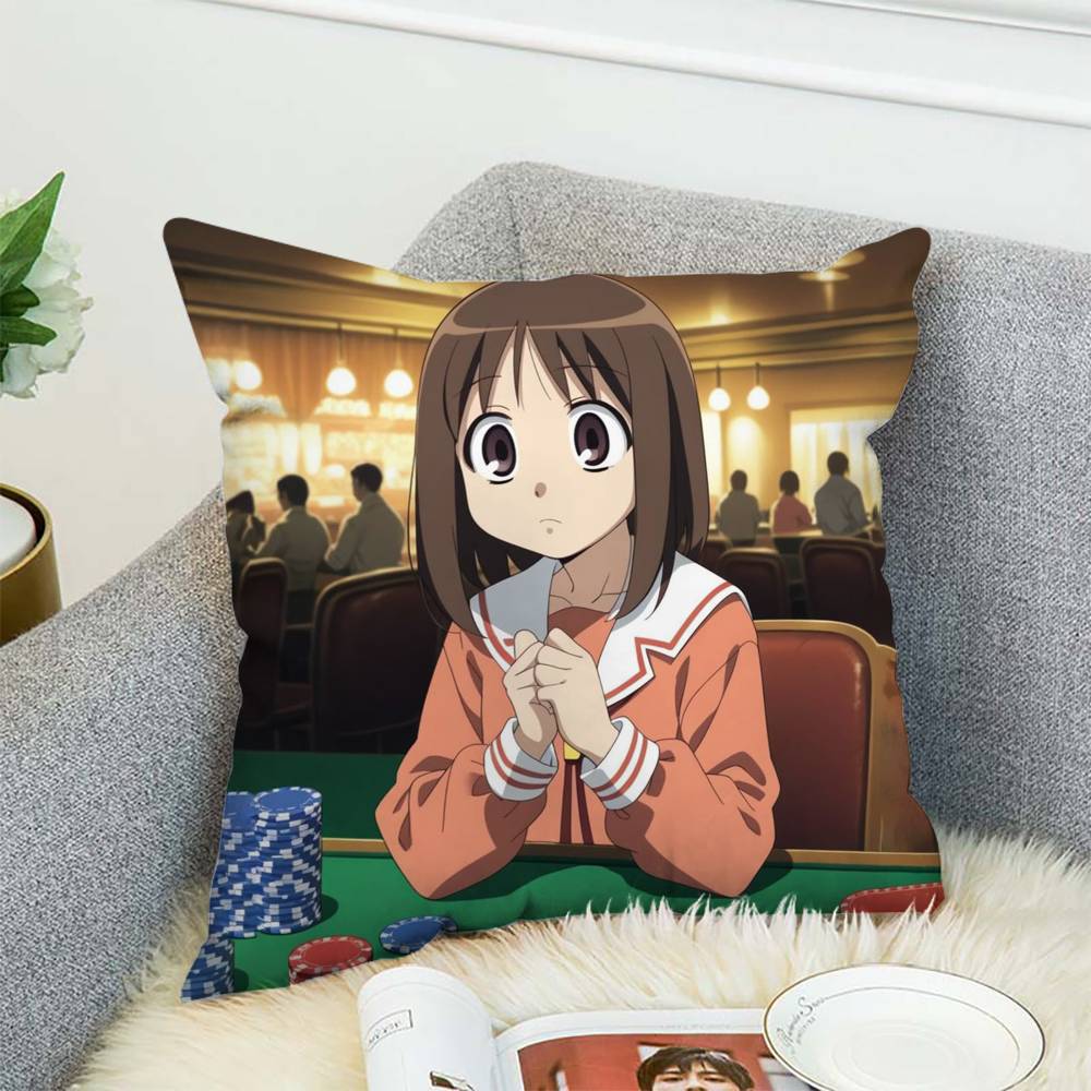 AAzumanga Daioh Pillow Case Sofa Decorative Home Doublesided Print Plush Square Throw Pillow Cushion Cover