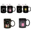 Farbwechselnde Keramiktasse mit Glühbirnen-, Tetris- und Batteriemuster zum Verschenken und für Werbezwecke