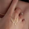 Stainless Steel Hollow Phoenix Necklaces & Pendants Gold Plated Sacred Bird Necklace For Women Jewelry Gifts