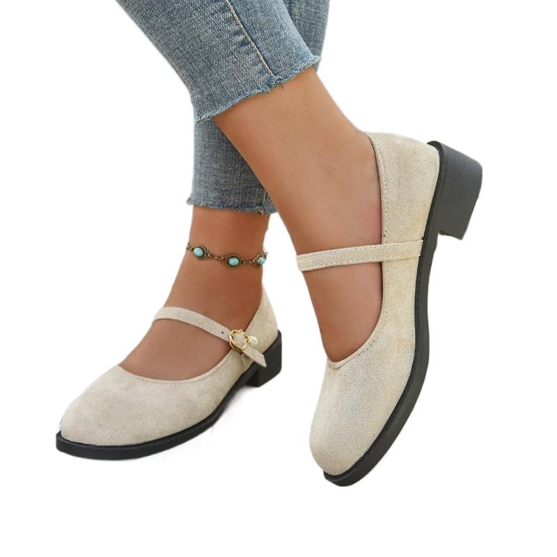 Mode 2025 Neue Damenschuhe Flache Damen High Heels Mode Schnallenriemen Büro und Karriere Marke Übergröße Bestseller High Heels