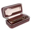 2/4/8 Grids Portable Faux Leather Zipper Travel Watch Storage Case Box Organizer