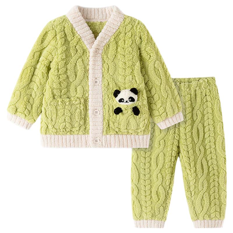 Balabala Kids Coral Fleece Thermal Homewear Set 110