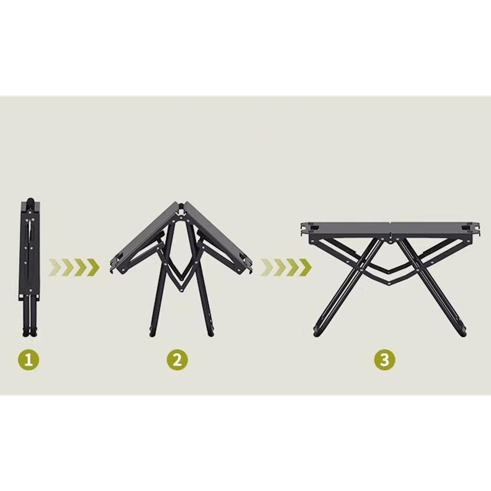 Lightweight Folding Picnic Table, Camping Folding Table for Practical Use Outdoors, Space-Saving Design, High Load Capacity
