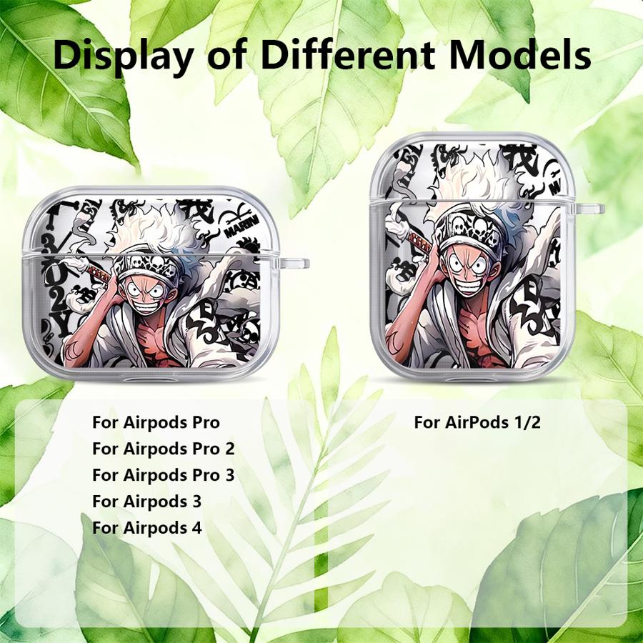 Anime Ones Pieces Luffy Zoro Klare Kopfhörerhüllen Abdeckung für Airpods Pro 1 Pro3 4 3 2 Pro2
