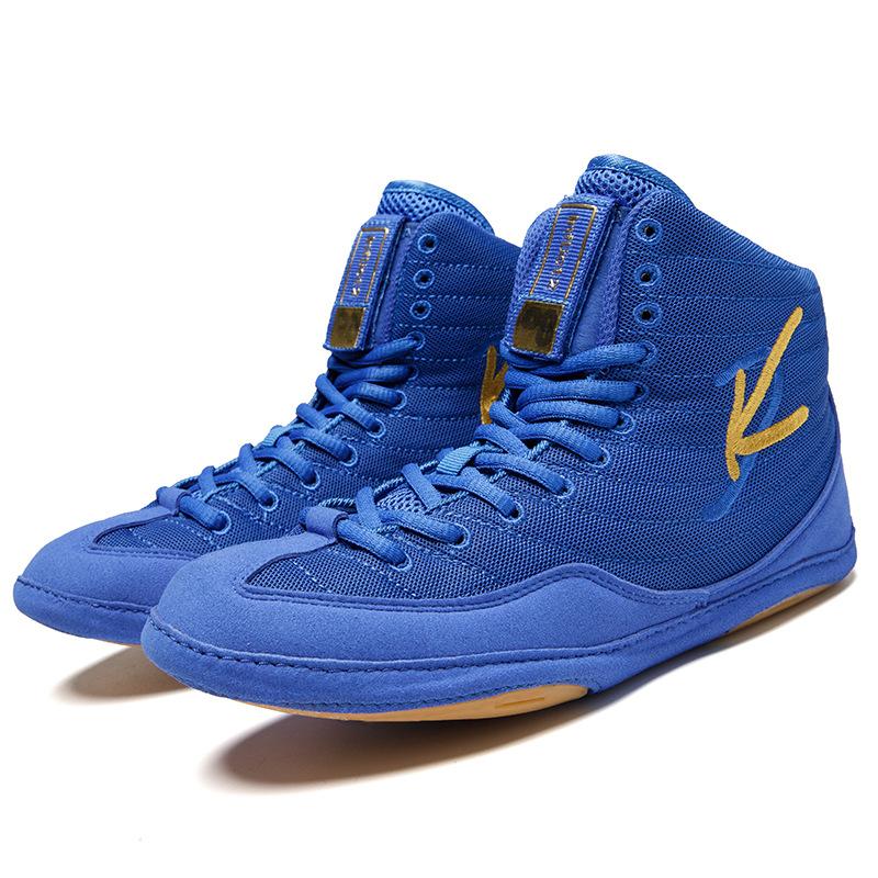 

DAYKEY Классические боксерки средней высоты, стабильные, мужские, детские, женские, противоскользящие, обувь для санда, обувь для единоборств, обувь для борьбы 45 синий