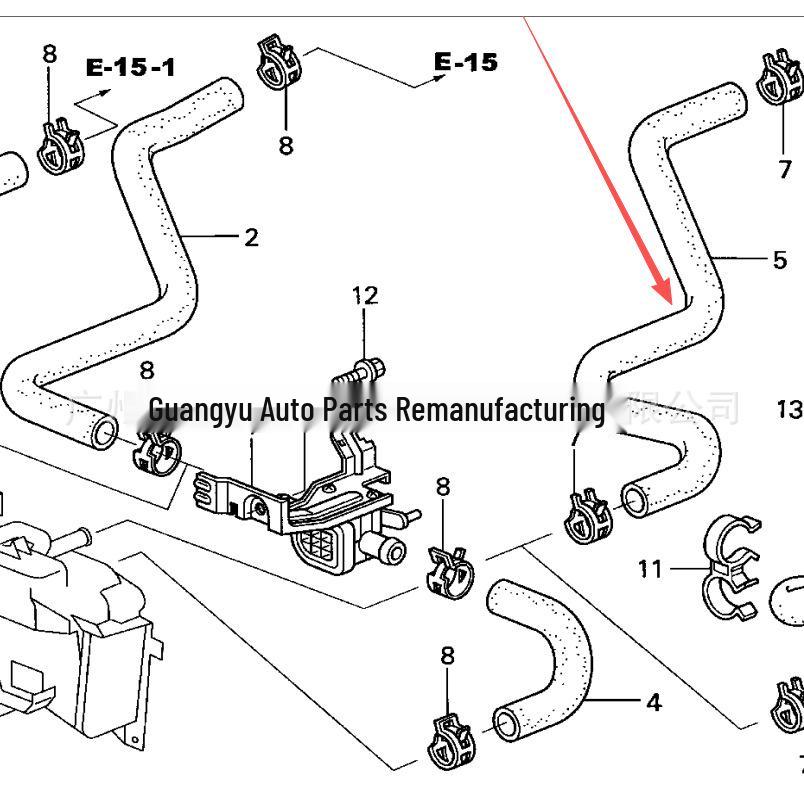Genuine Heater Water Outlet Pipe for Accord (79725-SDA-A00)