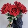44 Inch Artificial Red Rose Flower, Single Red Rose with Stemfor Valentine's Day Mother's Day Wedding Party Home Decor Centerpieces Anniversary Decor
