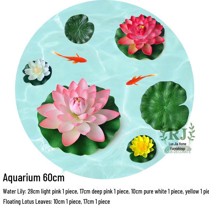Artificial Lotus Leaf Water Lily for Pond, Fish Tank Decoration, Landscaping, or Buddha Ornaments