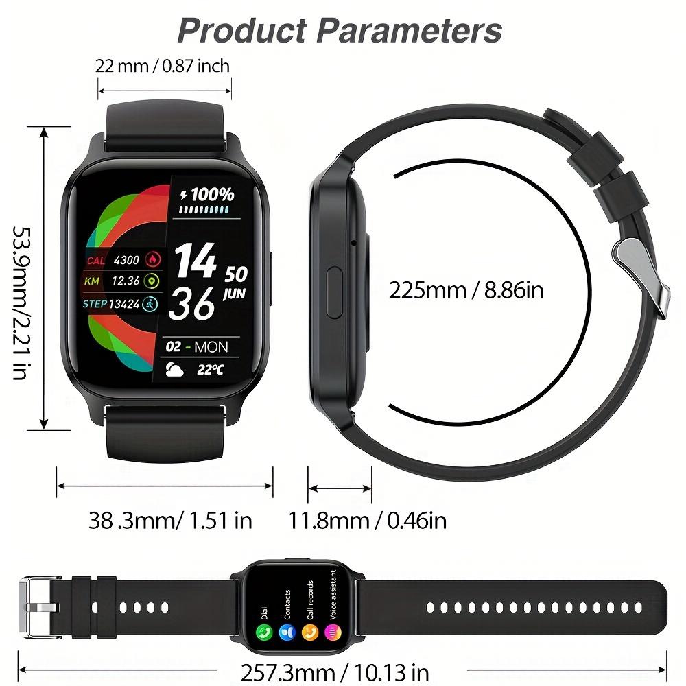 Y3 Smart Watch 1,85 tum Bluetooth Ring Musikspelare Utomhussport Fitness Tracker Armbandsur Herr Dam Smartwatch