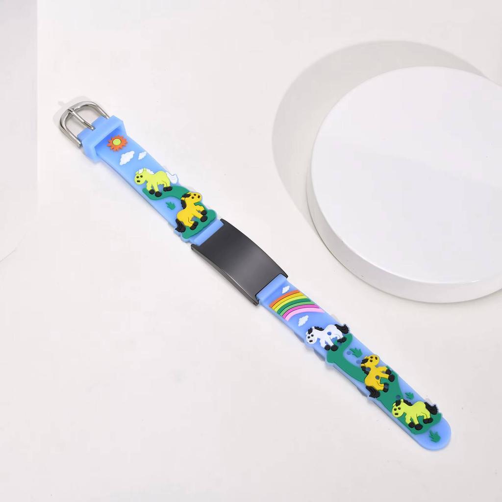 Brățară Personalizată pentru Copii, Brățară Reglabilă Personalizată Pentru Băiat Fată, Gravată de Urgență Alergie Epilepsie Autism Diabet
