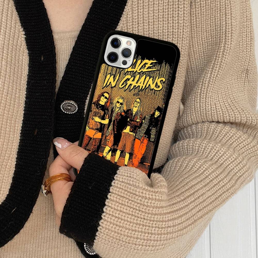 Band A-Alice I-In C-Chains Phone Case For Iphone 11 12 13 14 15 Pro Max 17 16 Plus Hard PC+TPU Back Cover