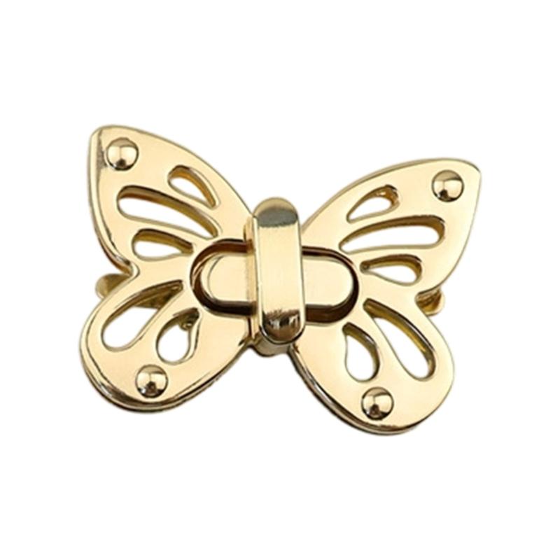 Functional Metal Twist Lock For Bags Butterfly Design Secure Mechanism Practical Handbag Hardware Accessory