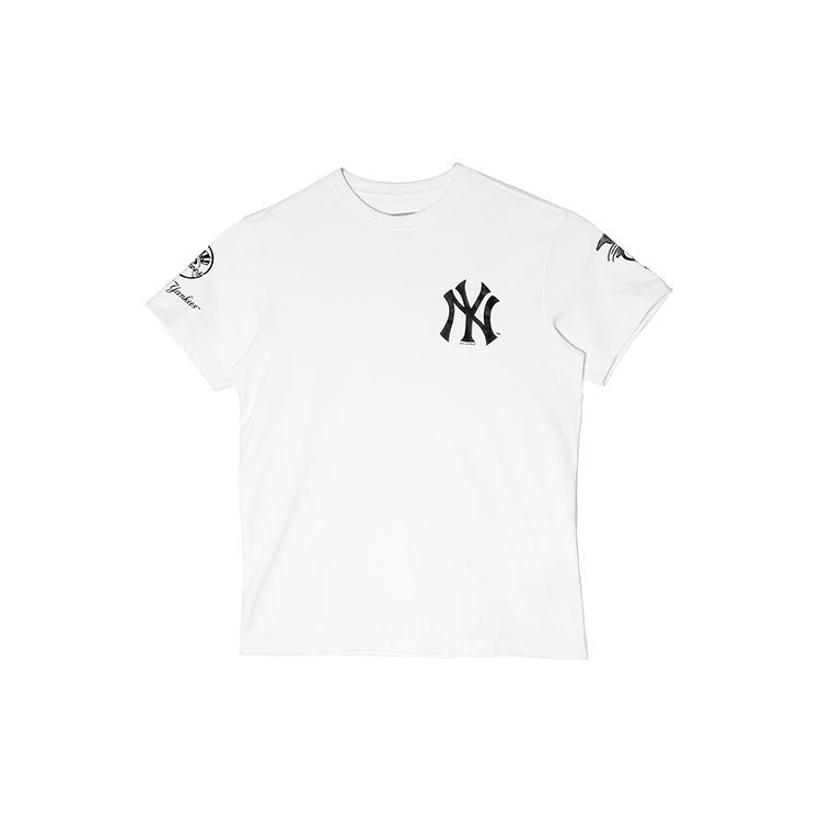 New Era New York Yankees Summer American Style Short Sleeve T-Shirt Unisex Tops White 12360536