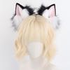 Fuchsohren und -schwanz Set Kunstpelz Fuchs Wolf Ohren Stirnband mit Schwanz Halloween Weihnachten Cosplay Party Kostümzubehör
