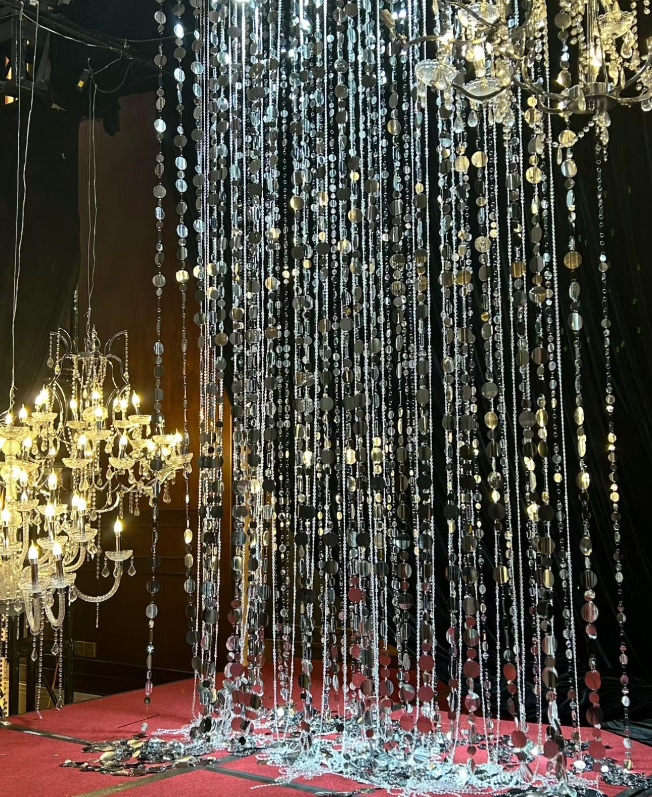 

Срібна сітка з паєтками для фону: Вечірка, День народження та Святковий фотореквізит для прикраси