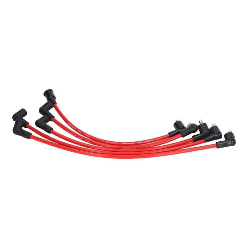 5Pcs 8mm Red Silicone HT Ignition Leads Spark Plug Wires Cables for MGB 1800cc Models