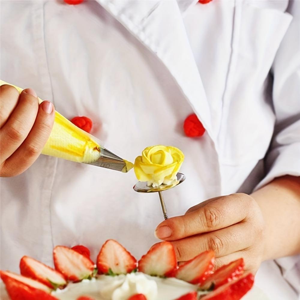 7 Stück Kuchendekorationszubehör, 5 Stück Spritztüllenspitzen aus Edelstahl, 1 Stück Nagelschalen für Kuchenblumen und Blumenschere, DIY-Werkzeuge zum Kuchenbacken