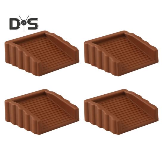 4Pcs Rubber Door Stopper Wedge Wall Protector Heavy Duty Anti-slip Windproof No Drilling Anti-collision Carpet Tile Concrete Wooden Floor Doorstop