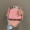 Rhinestone Heart Leather Texture Drop-Proof Phone Case for iPhone 15Pro, 16Pro, 17Pro