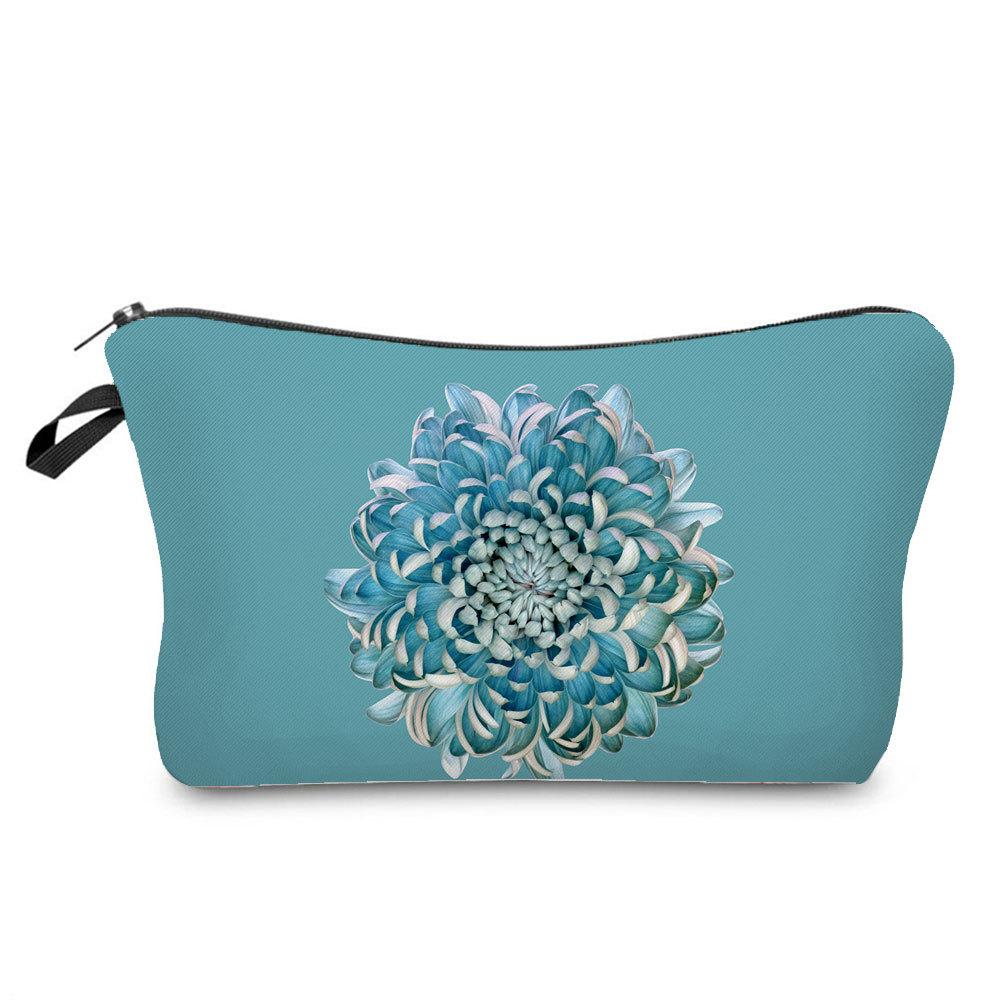 Women Flower Print Cosmetic Bag Toiletries Organize Travel Storage Case 6379