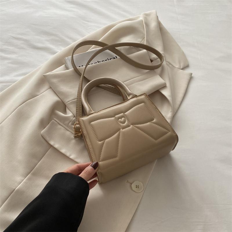 Crossbody Fashion Shoulder Bag With Bow Indentation Design For Daily Casual