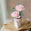 1/4 szt. Mini Pudełko na Kwiaty Przenośny Okrągły Wiaderko na Bukiet Róż Ślub Impreza Dekoracja Stołu DIY Opakowanie na Prezent Walentynki
