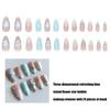 Press on Nail Almond Shaped Fake Nail Glossy Stick on Nail Natural Full Cover False Nail Acrylic Glues on Nail for Women