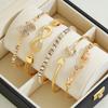 Set di 5 Braccialetti Farfalla Raffinati per Donna Vintage Strass Cuore Infinito Bracciale a Manetta Gioielli per Uso Quotidiano Regalo