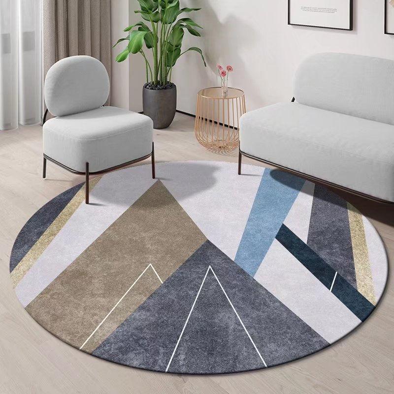 Round Carpet Nordic Living Room Light Luxury Carpet Home Bedroom Cradle Swivel Chair Anti Dirty Simple Study Room