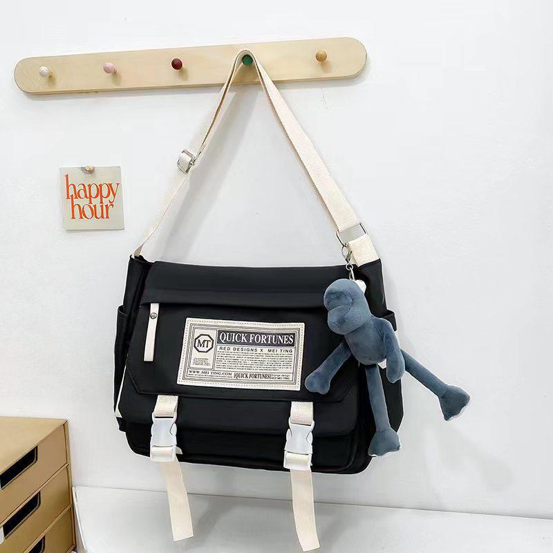 Unisex Forest-Style Shoulder Bag: Trendy, Spacious Backpack & Messenger Bag for Students