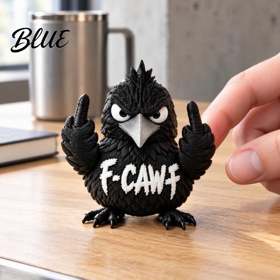 Cool Figurines for Home Decor 3D Printed Grumpy Duck/Crow Figurine Funny Angry Duck/Raven Statue Cute Duck Gaming Room Desk Decor Creative