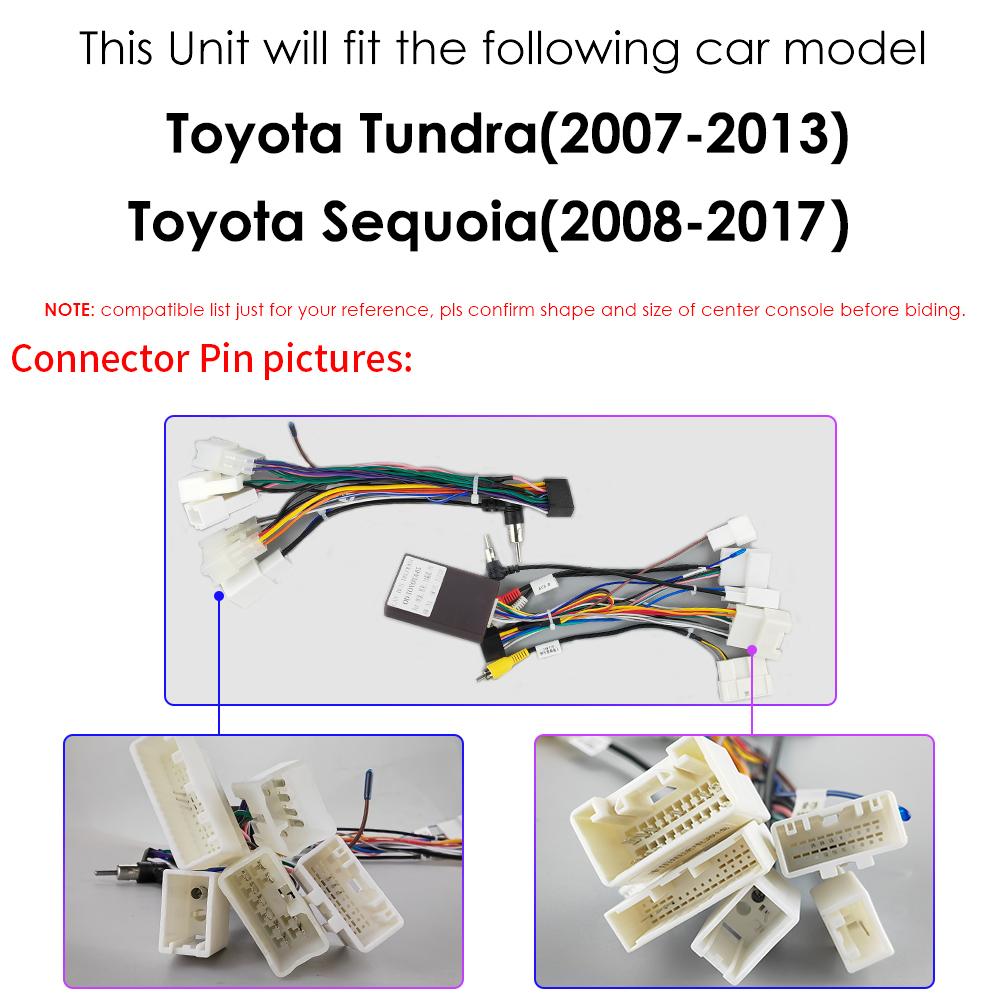 Hizpo 9 Inch Head Unit 2Din Car Android Radio Multimedia Player for Toyota Tundra Sequoia 2 Din Autoradio Video GPS Navi WiFi Carplay 4G DSP DVR Cam